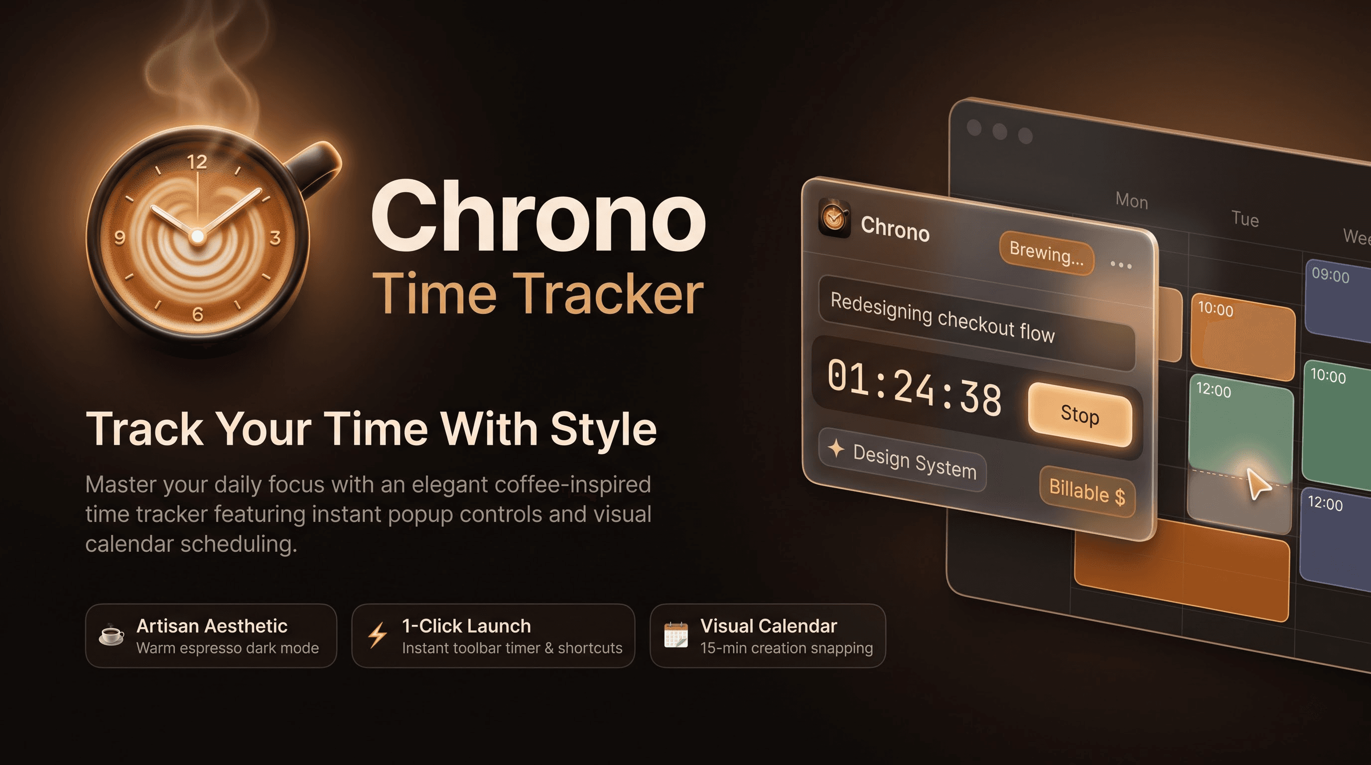 Chrono Time Tracker - Interactive time tracker for freelancers and teams.